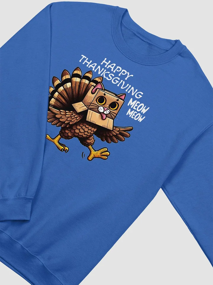 Happy Thanksgiving Meow White Letters Sweatshirt product image (2)