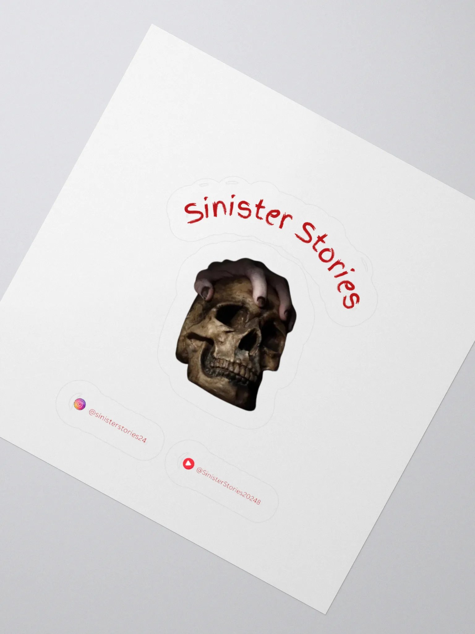Sinister Skull Grip Sticker – Limited Edition Horror Decal product image (7)