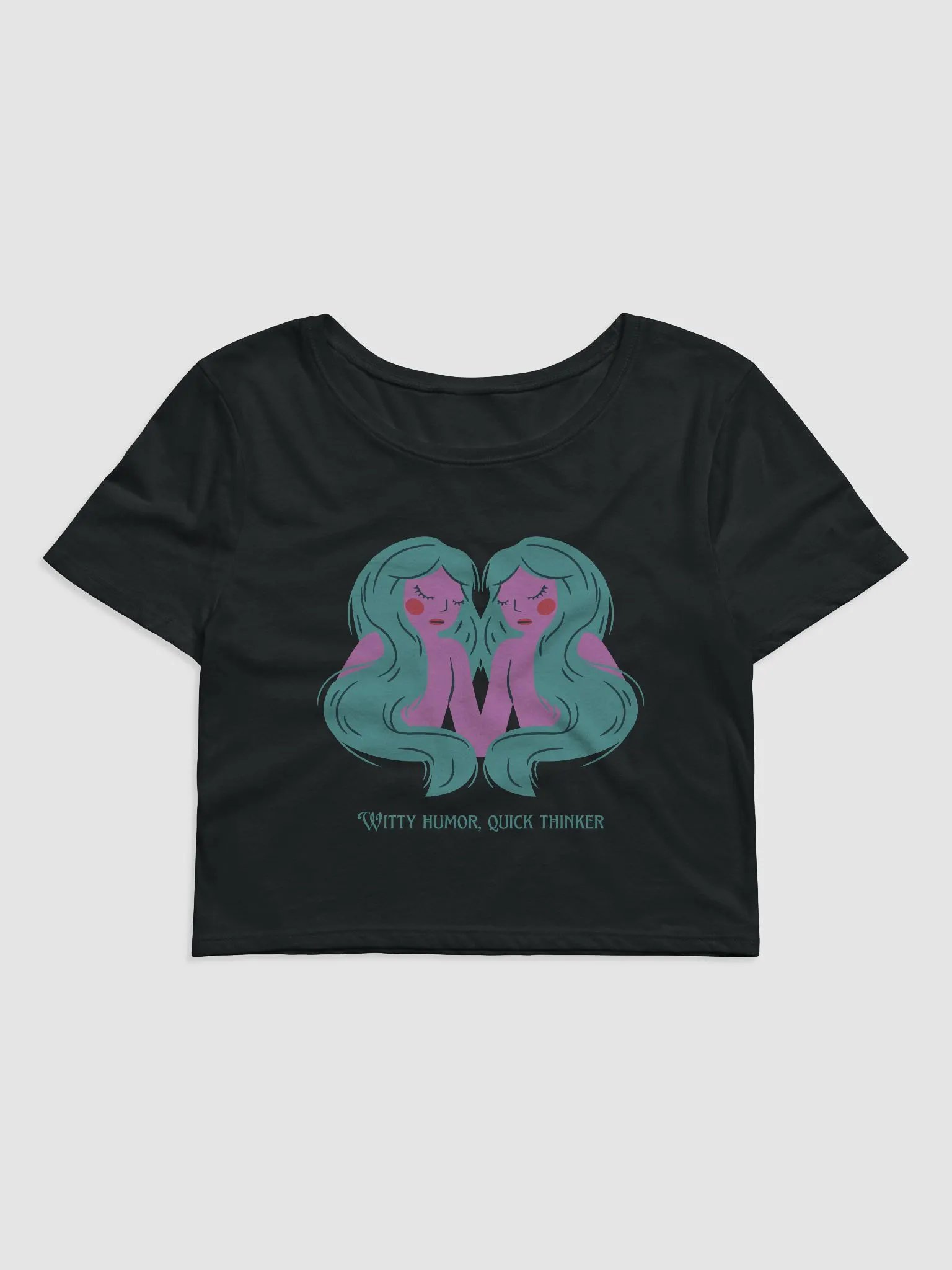 Gemini Zodiac Crop Tee product image (1)