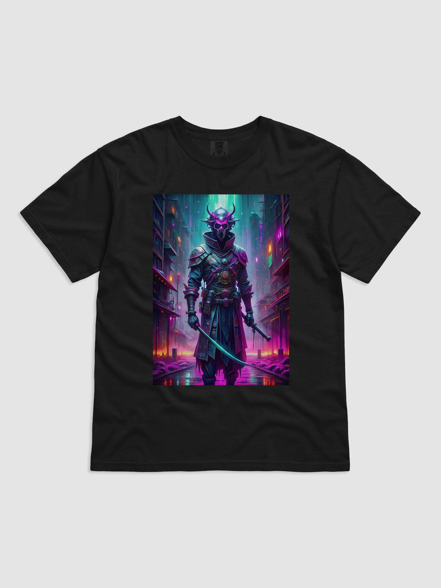 Neon Shogun – Cyberpunk Ronin T-Shirt product image (11)