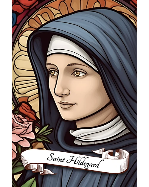 Saint Hildegard Patron Saint of Women's Education, Musicians, Writers, Composers, Creative People, Scientists, Matte Poster product image (1)