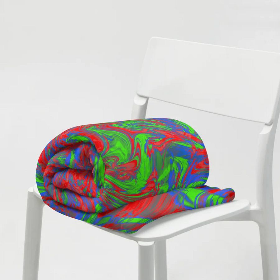 Techno Pattern Throw Blanket | Rave Pattern Throw Blanket product image (7)