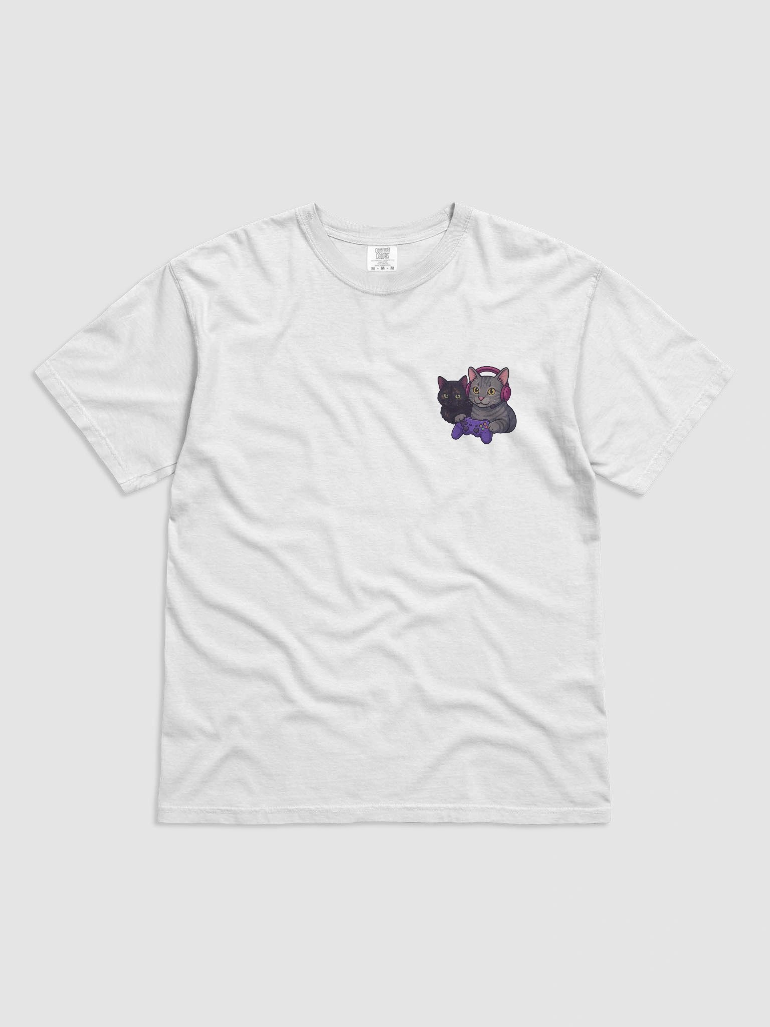 MISS_ROFL Gamer Cats T-shirt (White) product image (1)