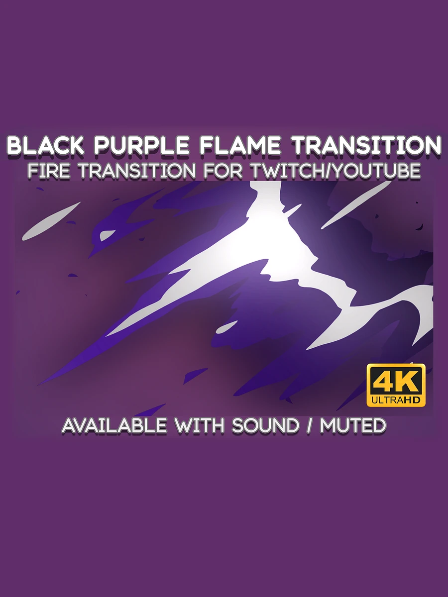 Black Purple Fire Video Transition - Cartoon Fire Transition for Twitch Stream and YouTube Video product image (3)