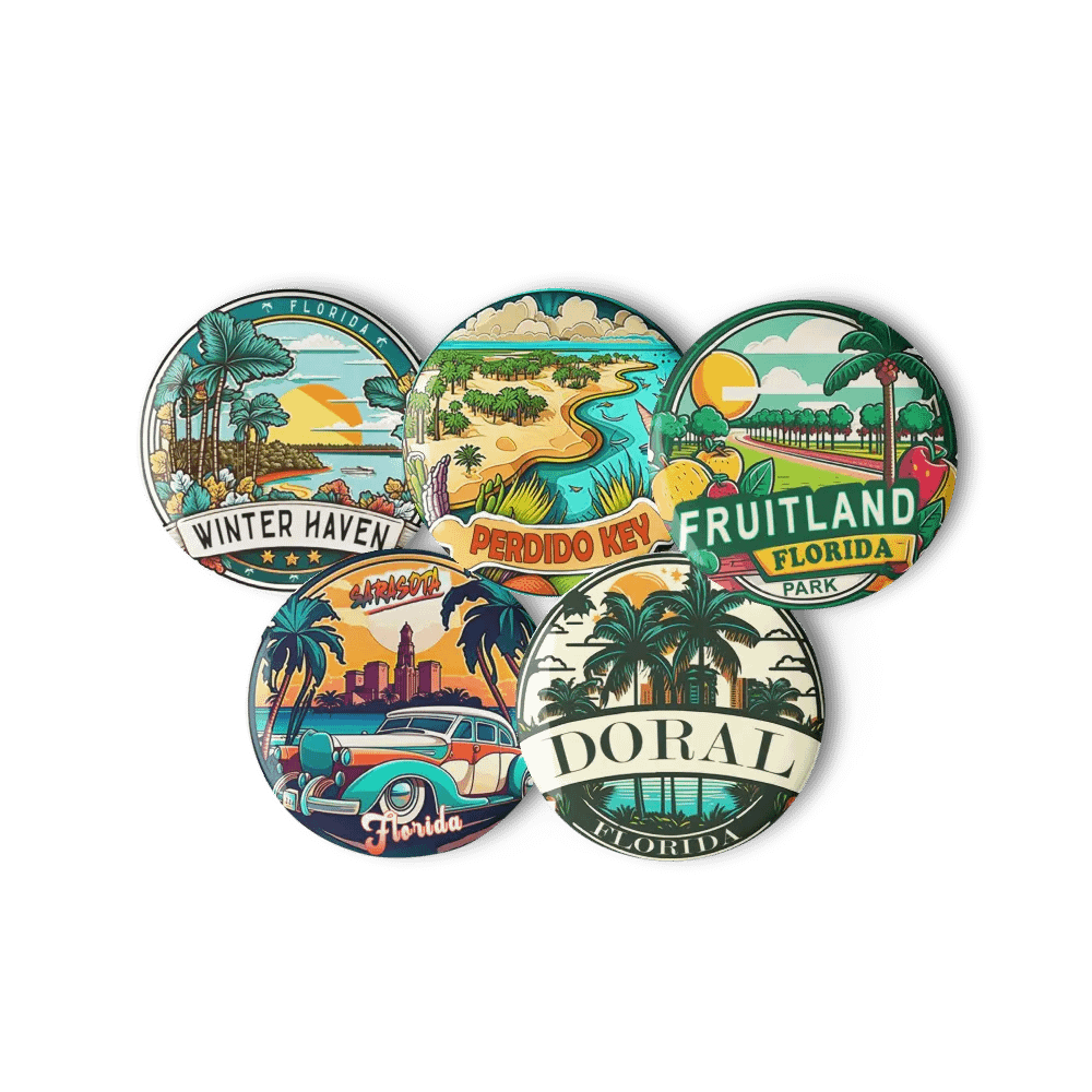 Vibrant Spirit Of Florida - Set Of 5 Pins product image (6)