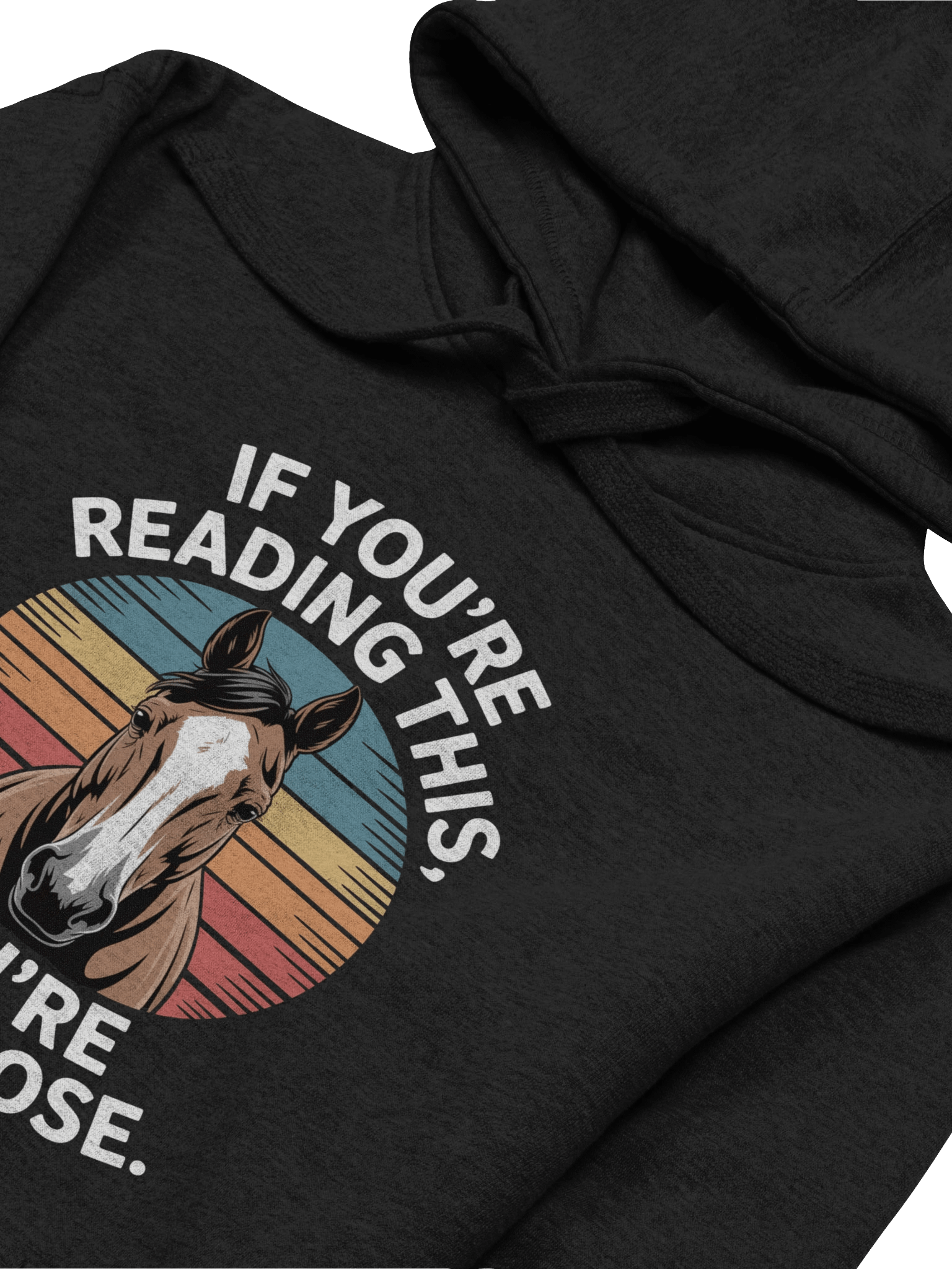 Personal Space Warning Horse Hoodie - Introverted Equestrian Essential product image (3)