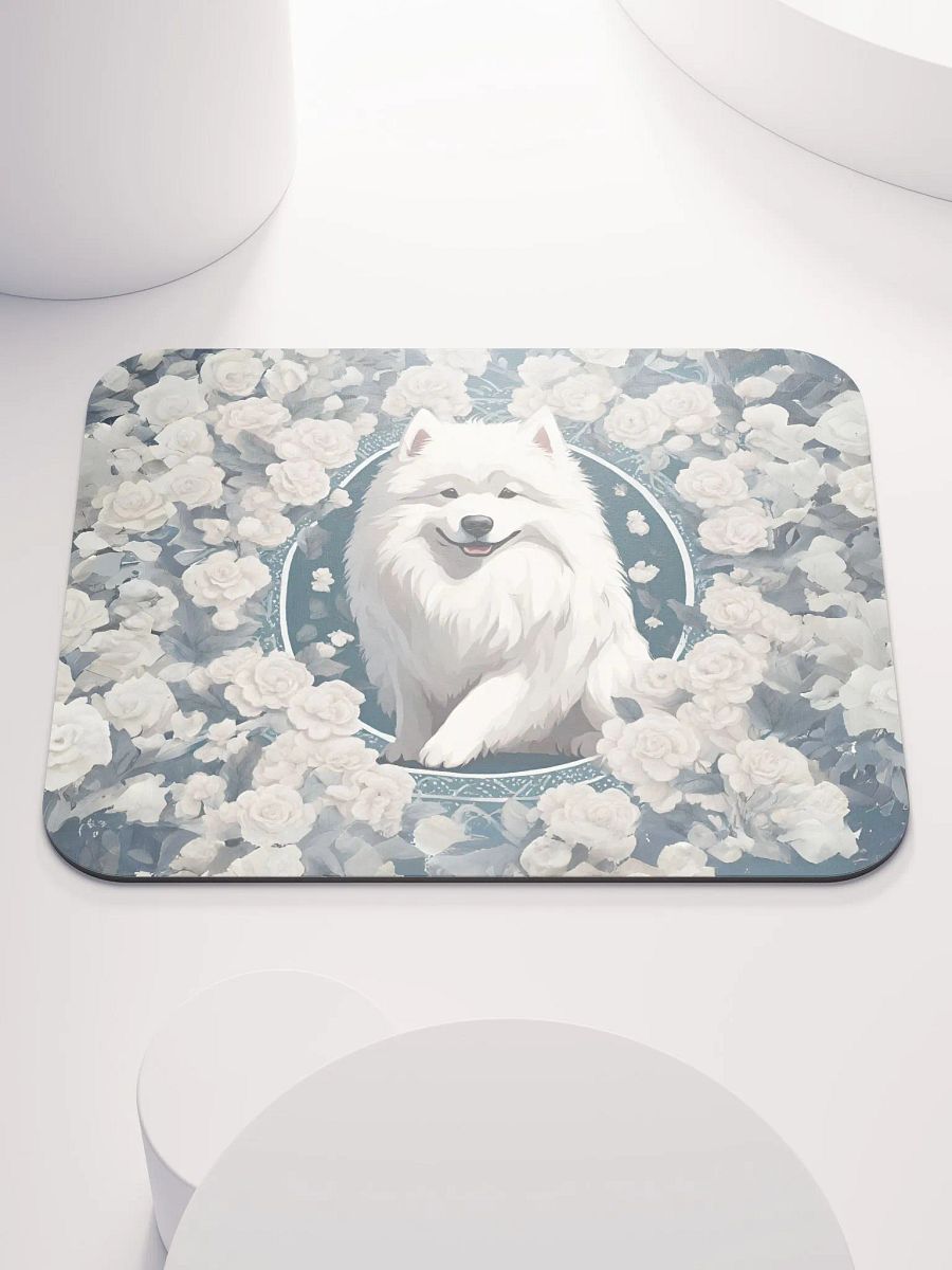 Floral Samoyed Mouse Pad product image (3)