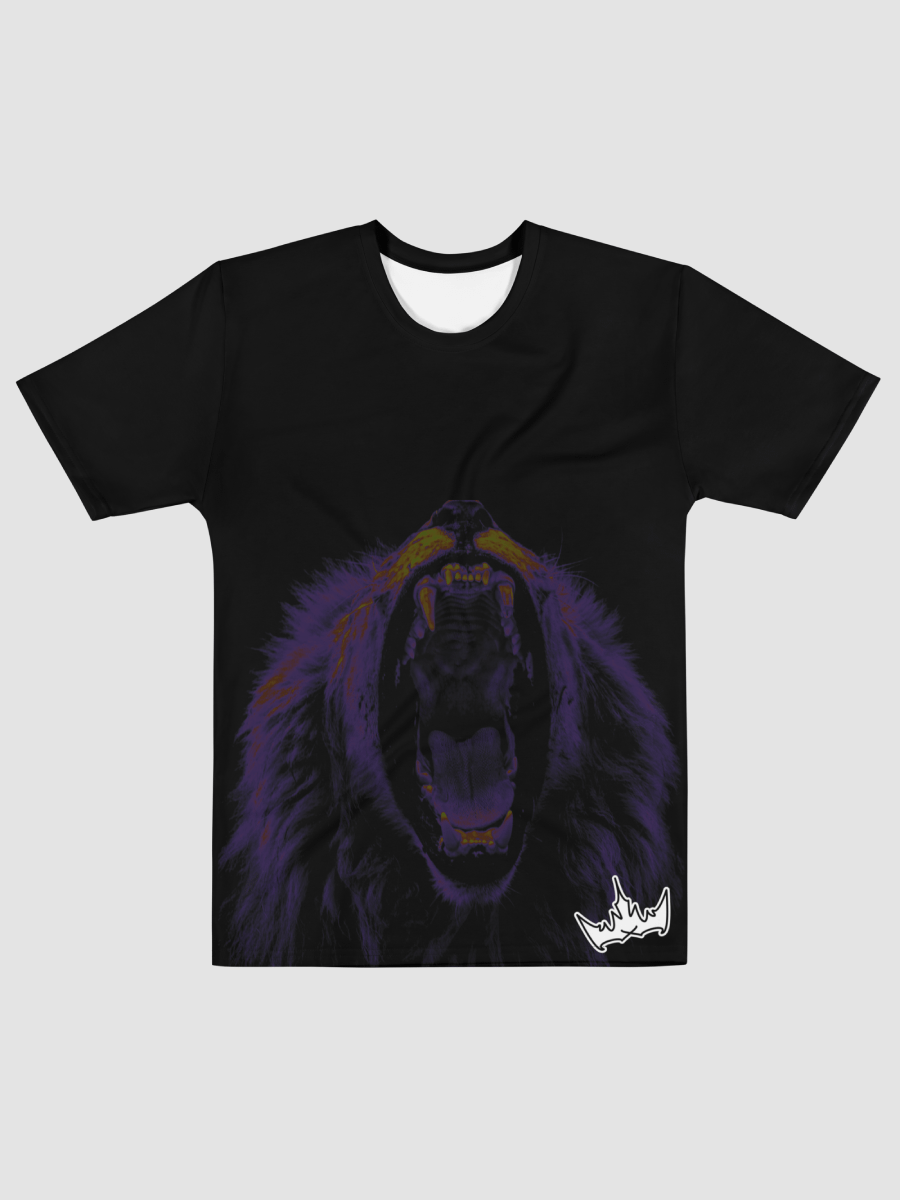 “FIRE” & CROWN™ logo print—short-sleeve crew men’s (black-on-black) · Exclusive, limited all-black variant product image (1)