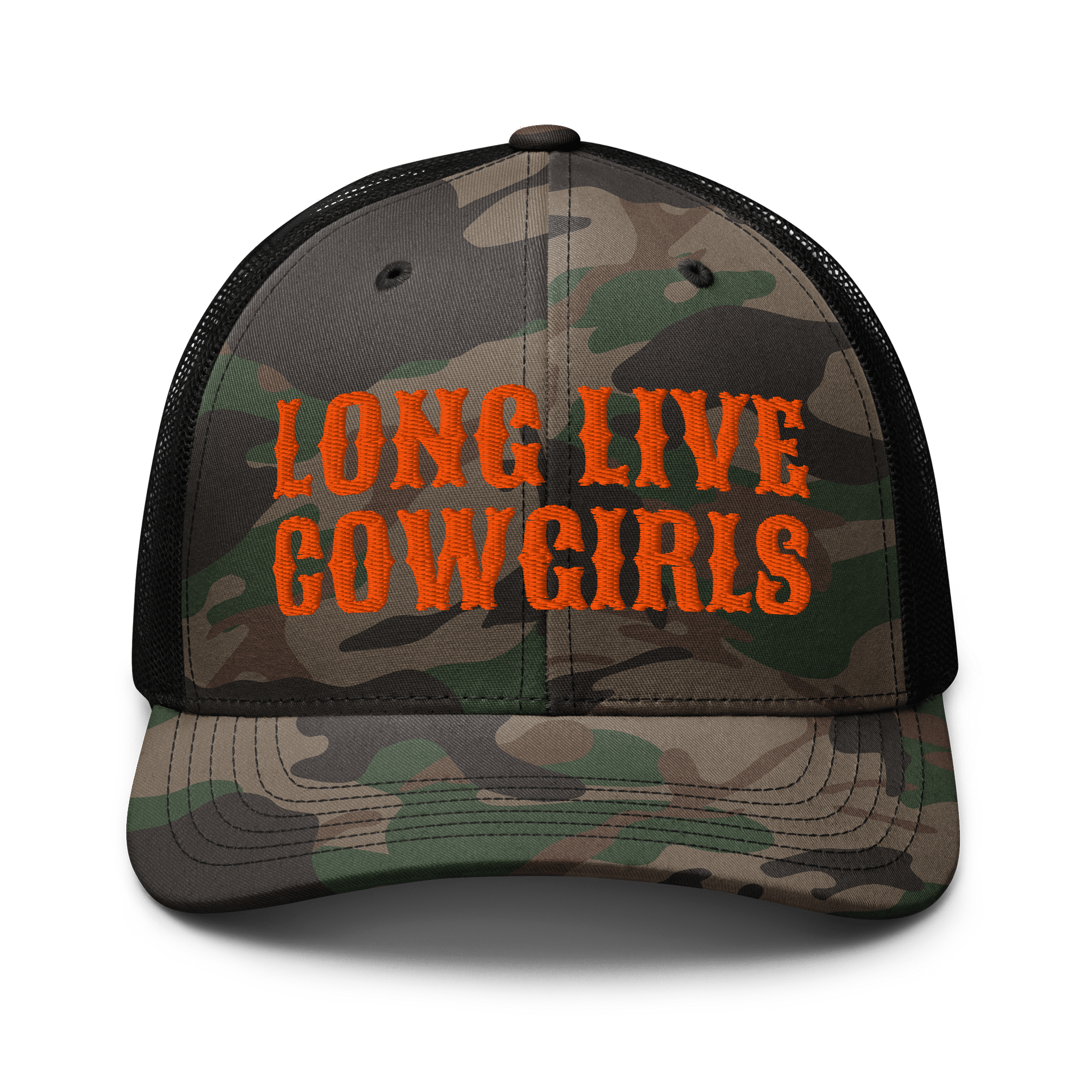 LONG LIVE COWGIRLS Camo Trucker Hat product image (1)