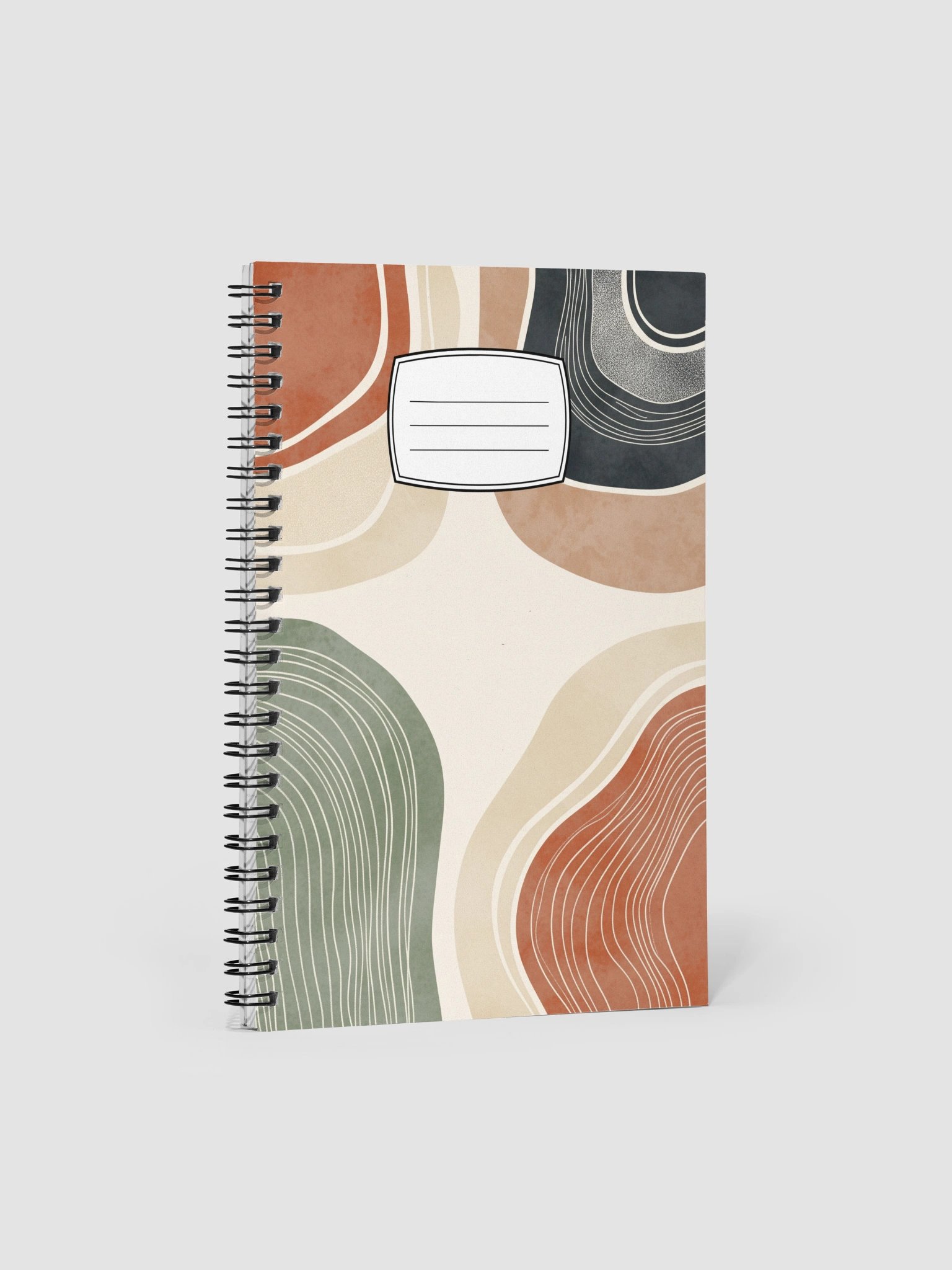 Elegant Earth-Tone Minimalist Spiral Notebook for Mindful Creativity product image (2)