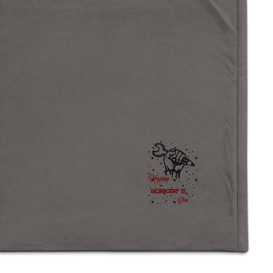 Happy Workers' Day Premium Sherpa Blanket product image (1)