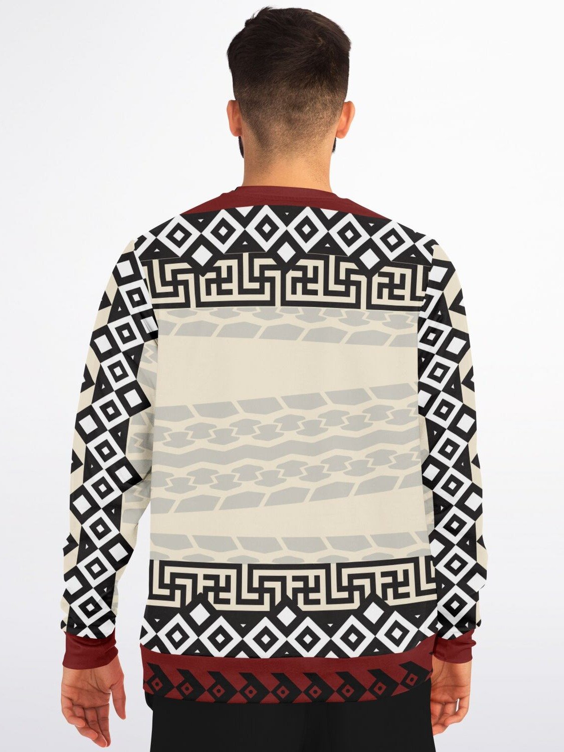 "Forget The Bike Ride The Biker" Sweatshirt | Funny Motorcycle Rider Outfit | Biker Life Sweater | Geometric Pattern Jumper product image (2)