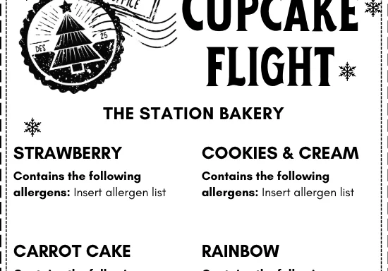 Christmas Postage Cake Flight Thermal Label Template product image (2)