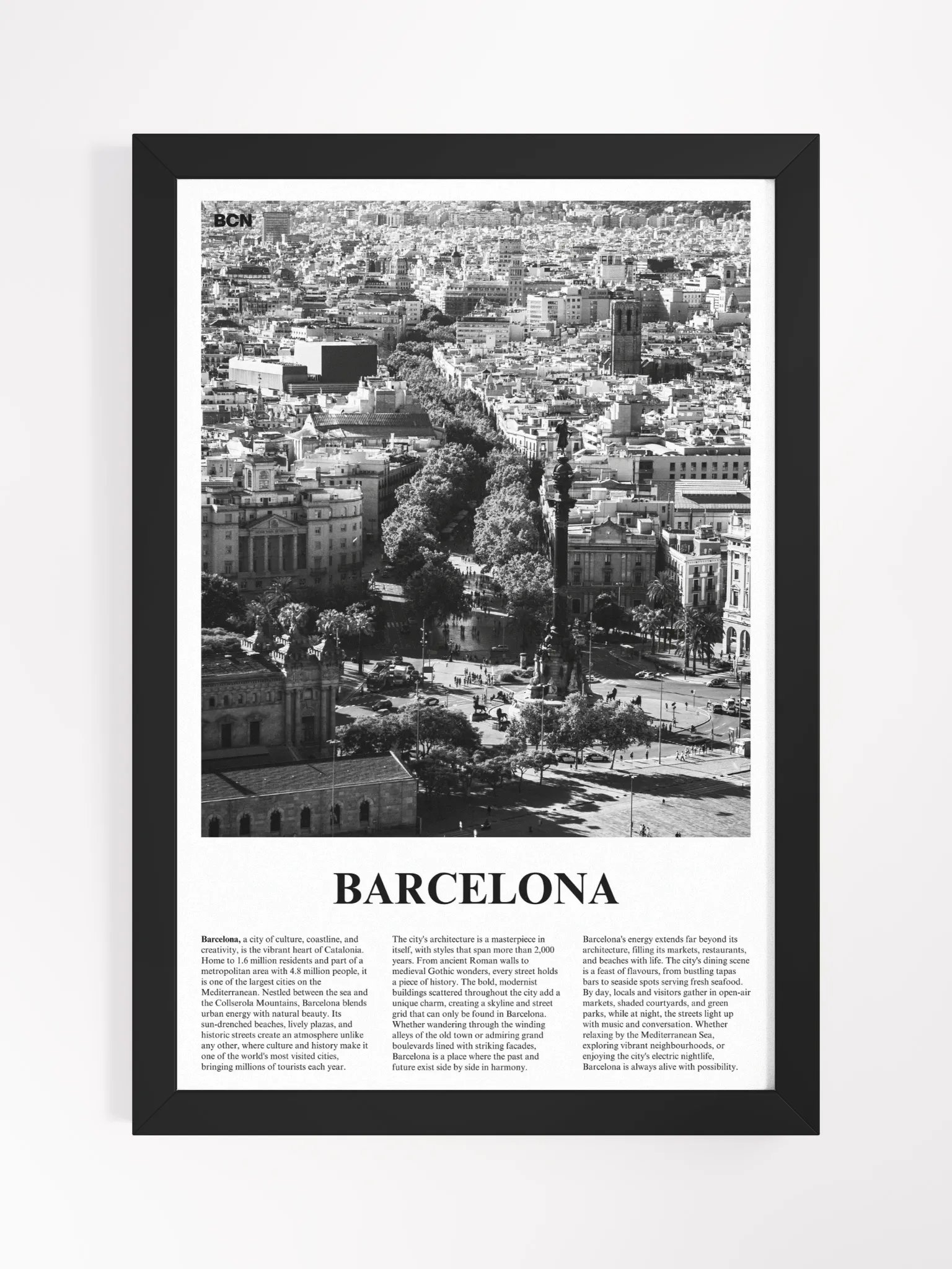 Barcelona 03 Newspaper Poster | Framed product image (5)