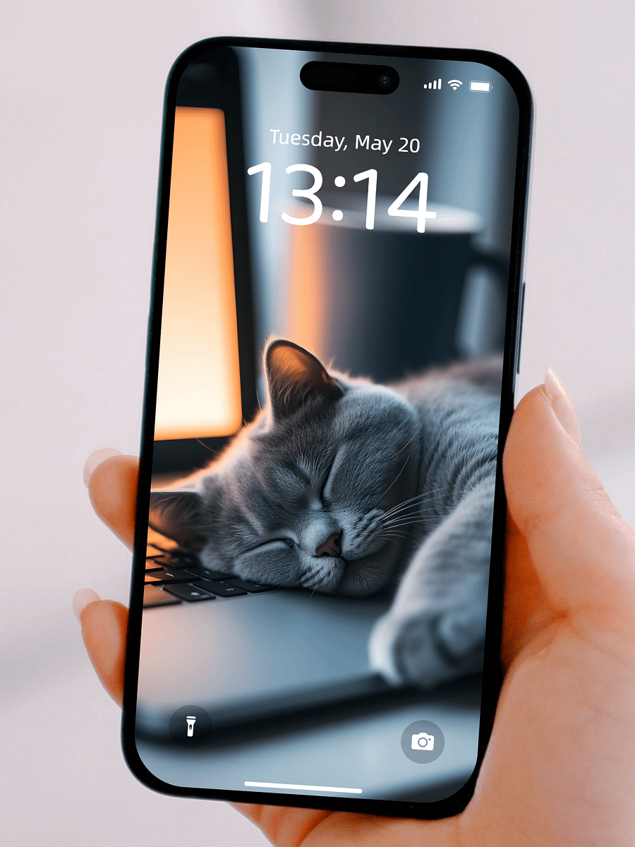 Healing British Shorthair Cat Sleep Wallpapers: Buy 1 Get 3 Free, Total 4 4K HD Wallpapers to Bring Warmth and Tranquility to Your Phone Screen product image (3)