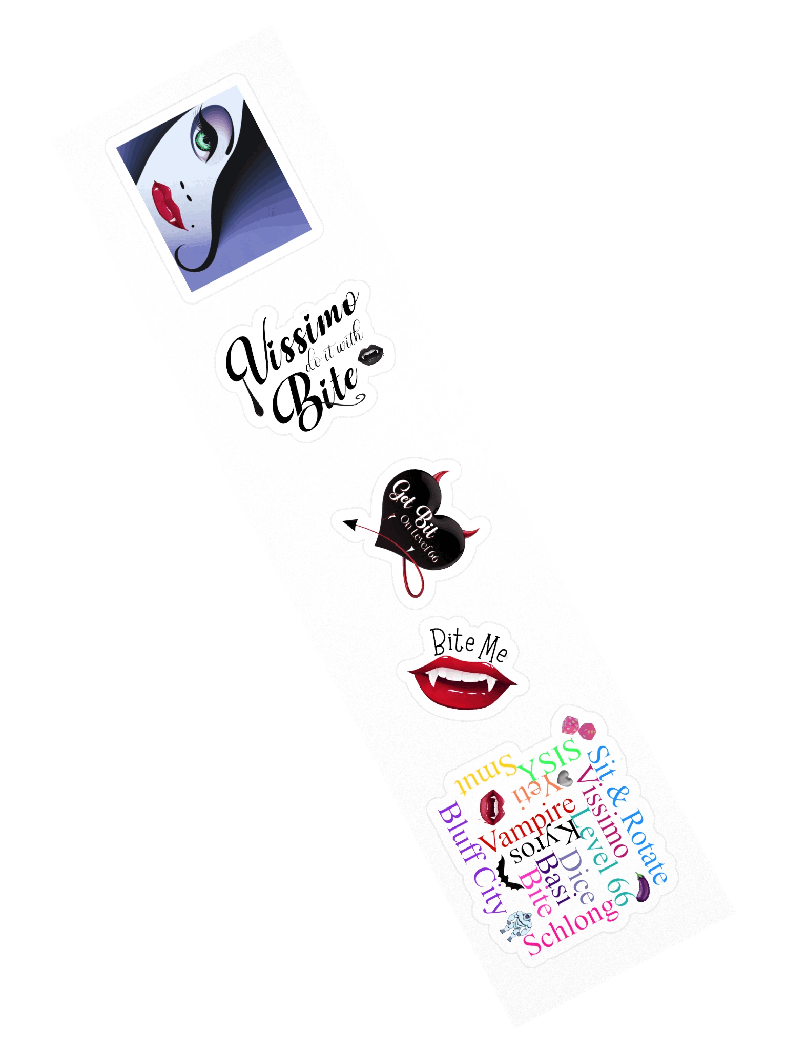✨ Bite-Sized Attitude: 5-Piece Sticker Set product image (2)