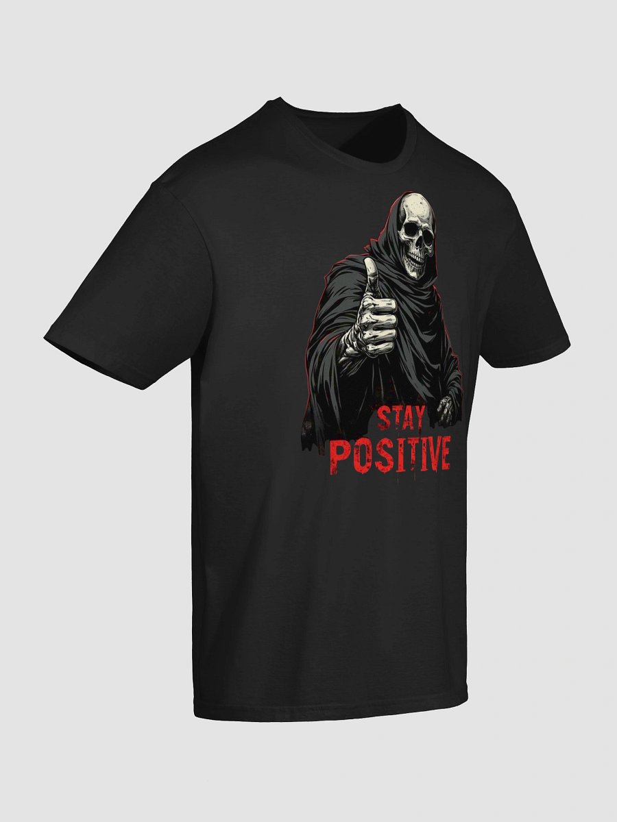 Stay Positive T-Shirt - Funny Grim Reaper Thumbs Up product image (7)