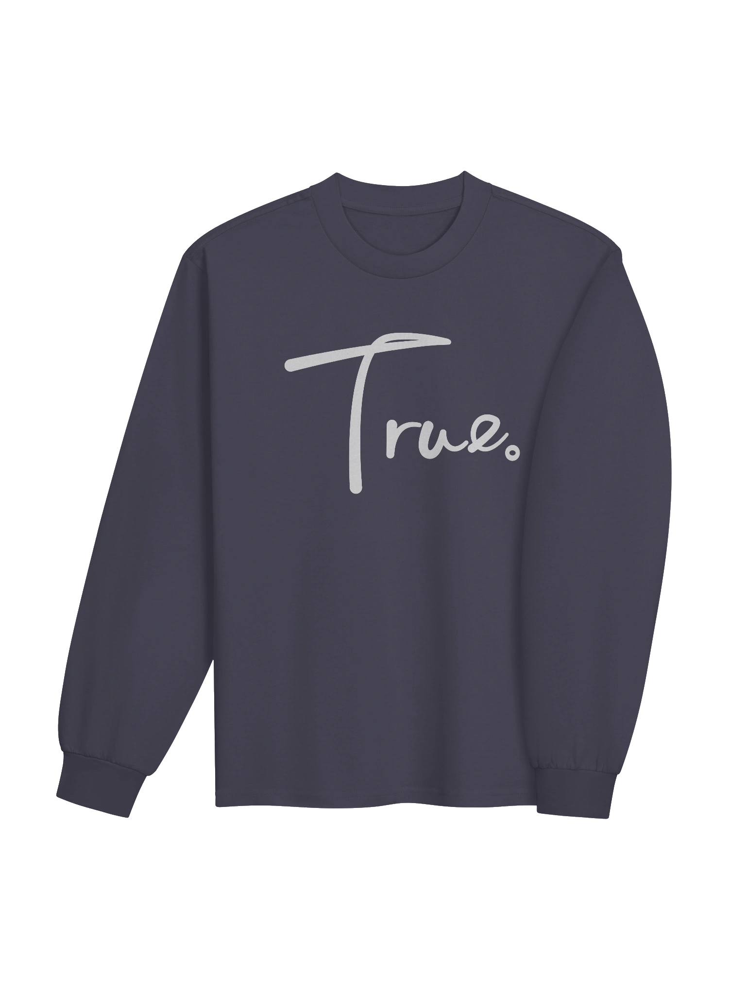 Volume Long Sleeve — in Midnight Blue + Whisper White (Oversized/Unisex) product image (3)