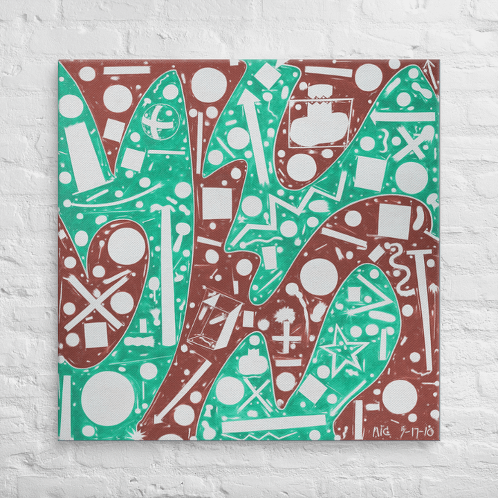 Cartoon Cosmos (2010) on Canvas (36" x 36") product image (2)
