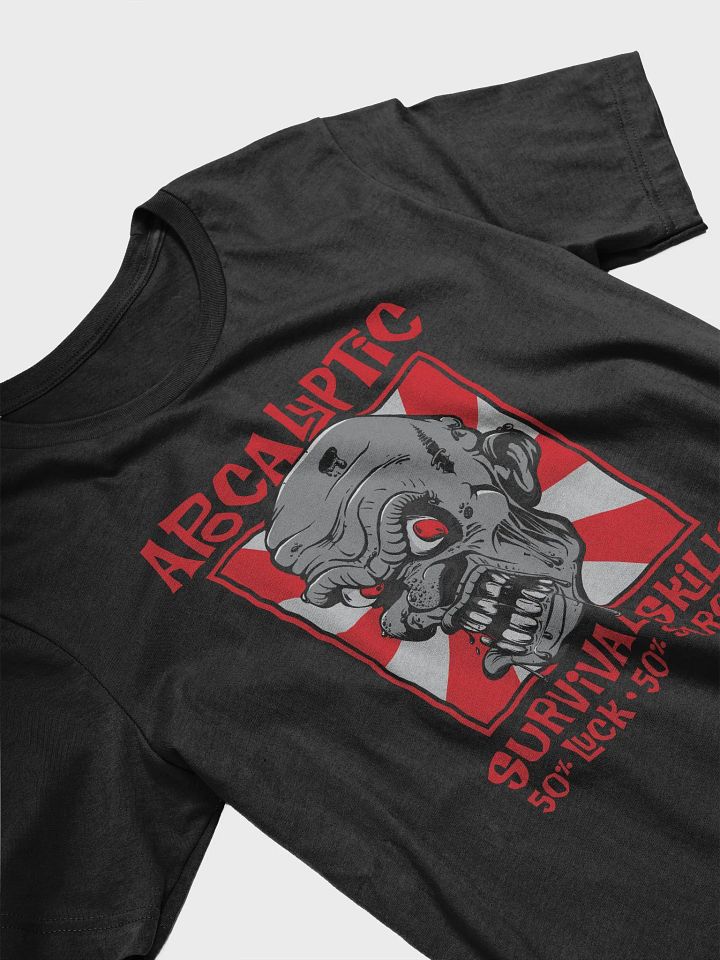 Apocalyptic Survival Skills 50% Luck 50% Sarcasm funny Zombie T-shirt product image (2)