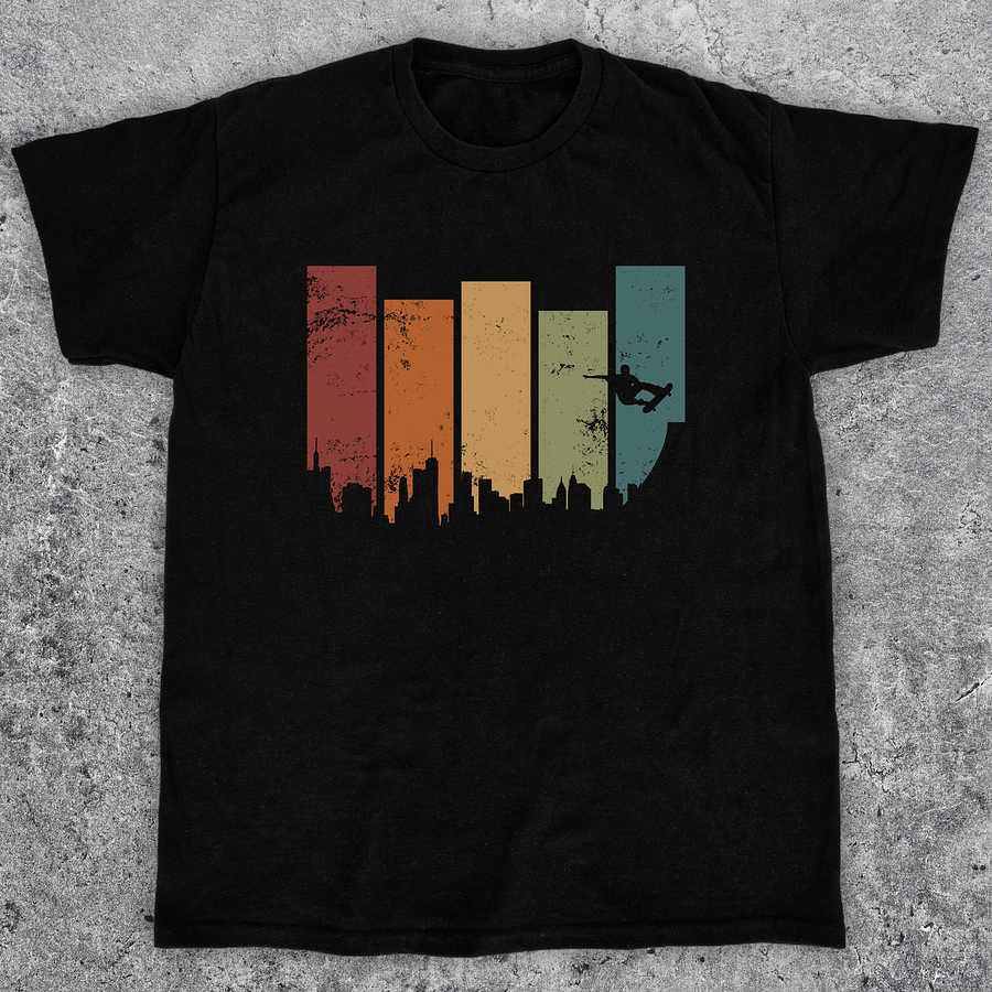 Vintage stripes city skater, Unisex t-shirt product image (1)