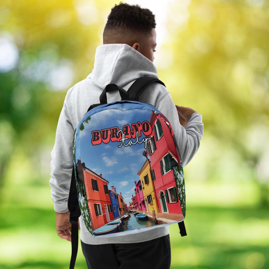 Burano Italy All Over Print Backpack product image (7)