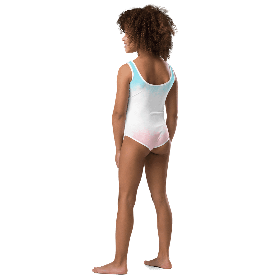 Girls' One-Piece Swimsuit | BOURNE to Cape Cod™ Front Logo | Coastal Kids Swimwear | Bright & Durable Summer Swimsuit product image (3)