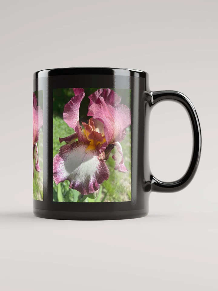 Burgundy Iris Black Coffee Mug product image (2)