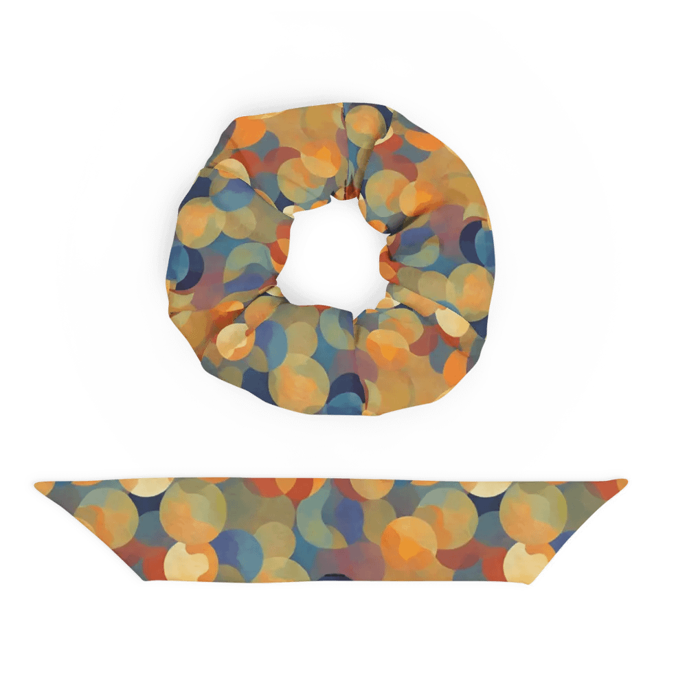 Hair Scrunchie - Modern Boho Watercolor Spheres product image (5)