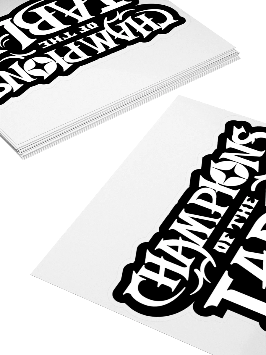 Champions of The Table Sticker (Black & White) product image (10)