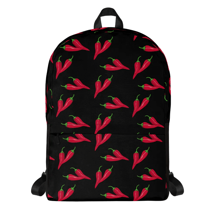 Spicy Jalapeno peppers on black - backpack product image (2)