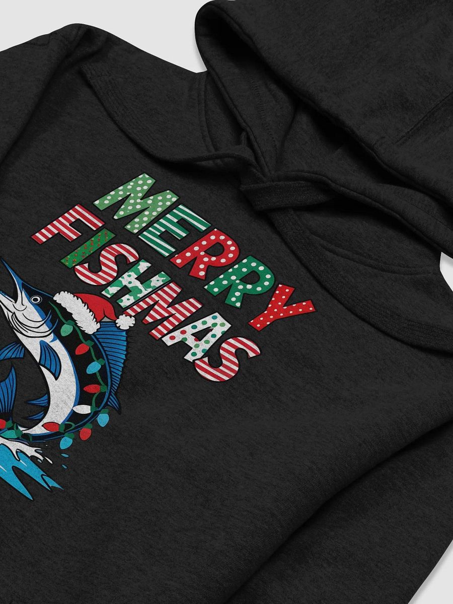 Merry Fishmas" Marlin Fishing Hoodie with Christmas Lights product image (21)