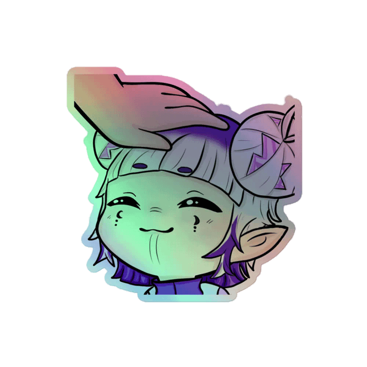 SilverGemini - Holo Headpats Emote Sticker product image (1)