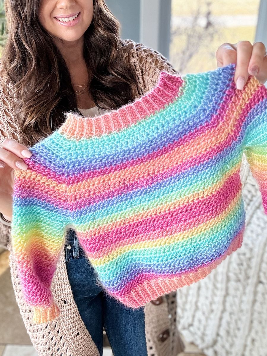 Athabasca Falls Children's Pullover Crochet Pattern product image (8)