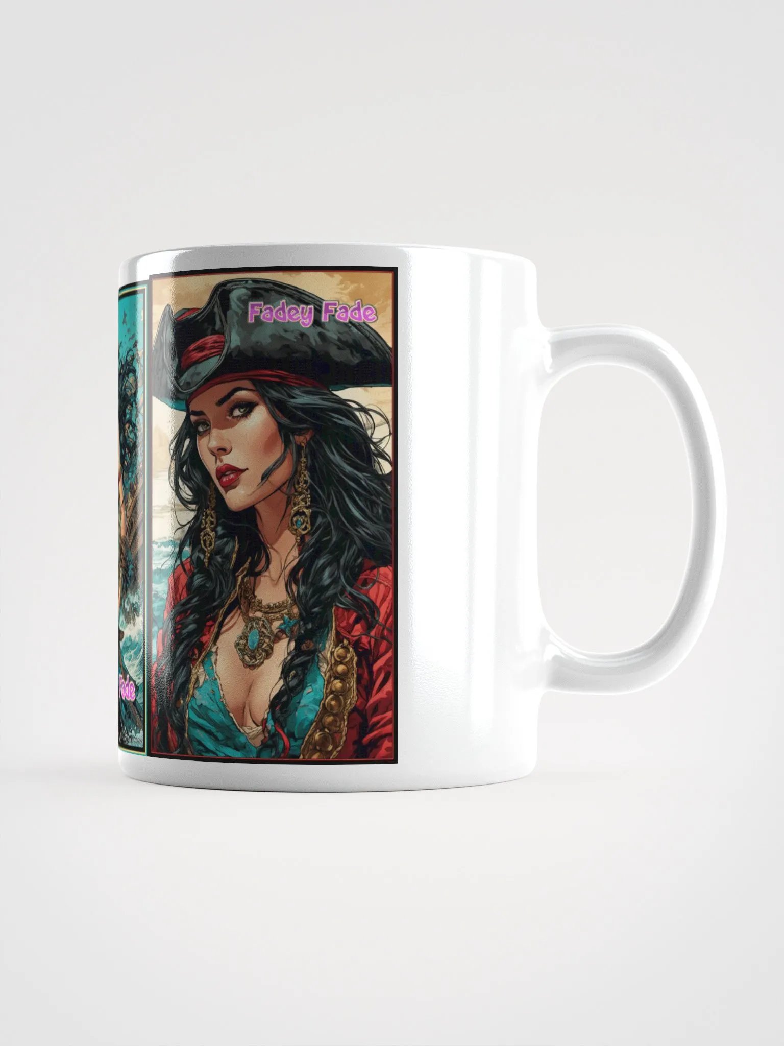 Faded Pirate Lass Mug with 3 designs product image (2)