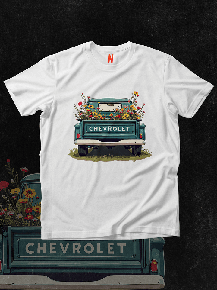 Flowers Truck - Printed Tee High Quality product image (1)