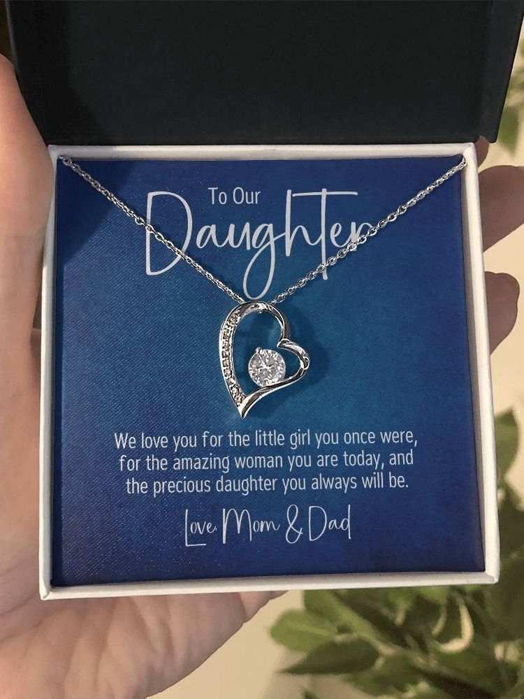 Daughter Forever Love Necklace From Mom And Dad - Precious Daughter product image (5)