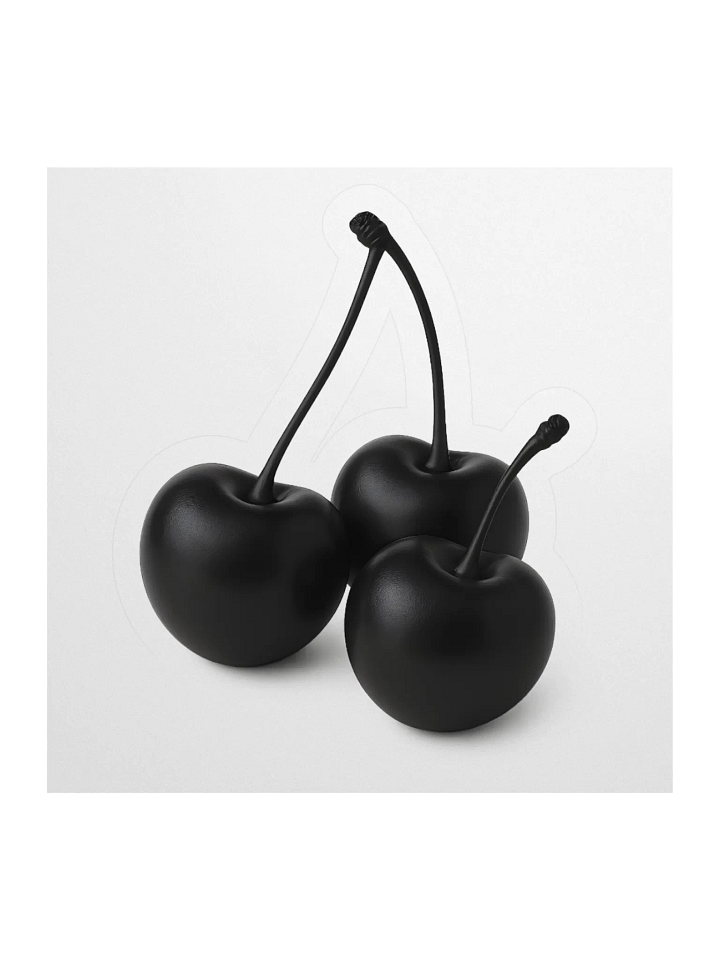 Black Matte Cherry Trio Sticker product image (1)