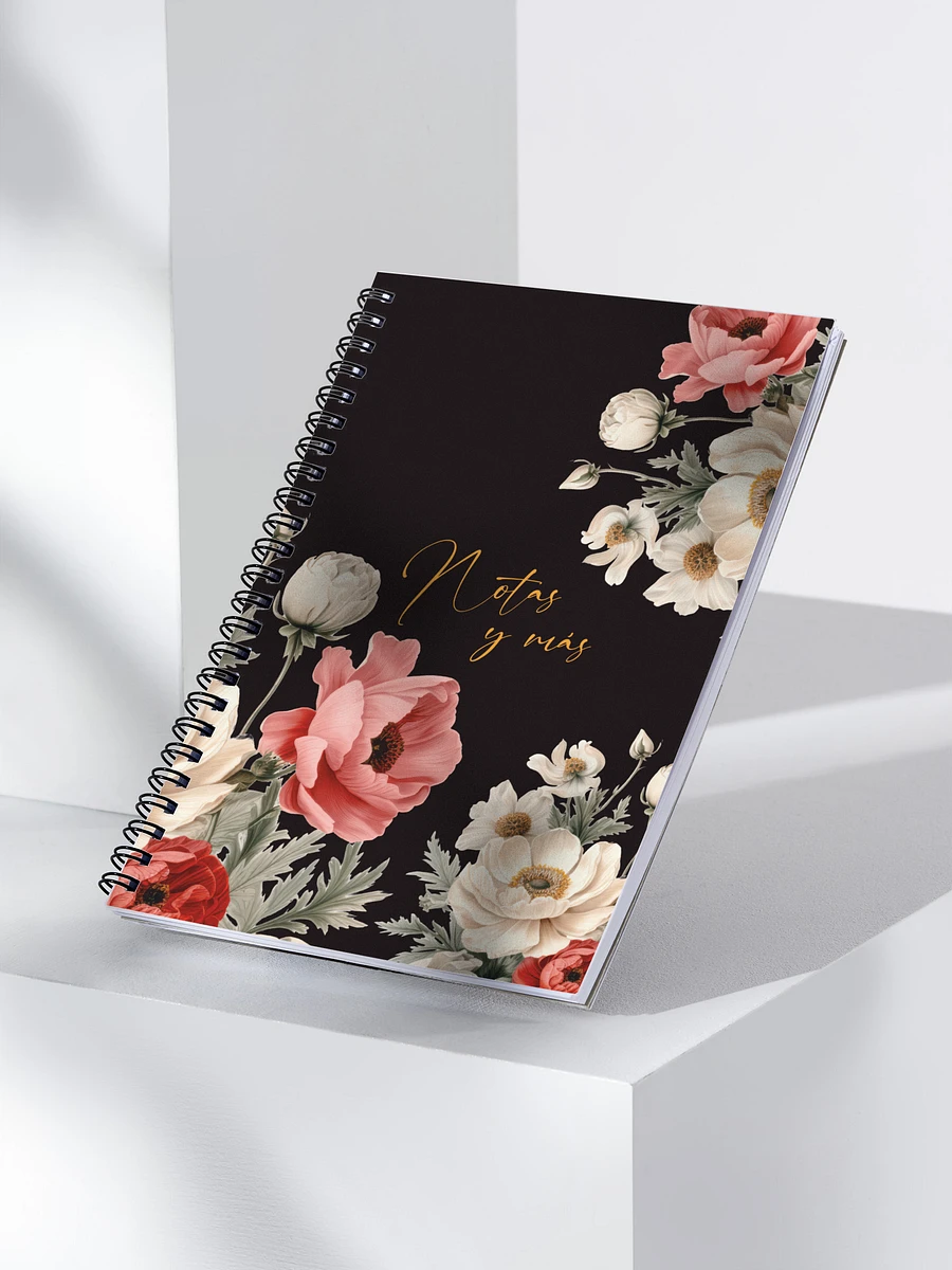 Golden Floral Notes Spiral Notebook product image (3)