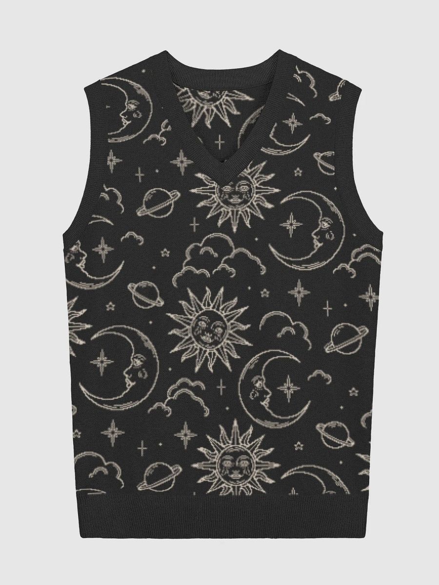 Dreamy Dark Knitted V-Neck Vest product image (1)