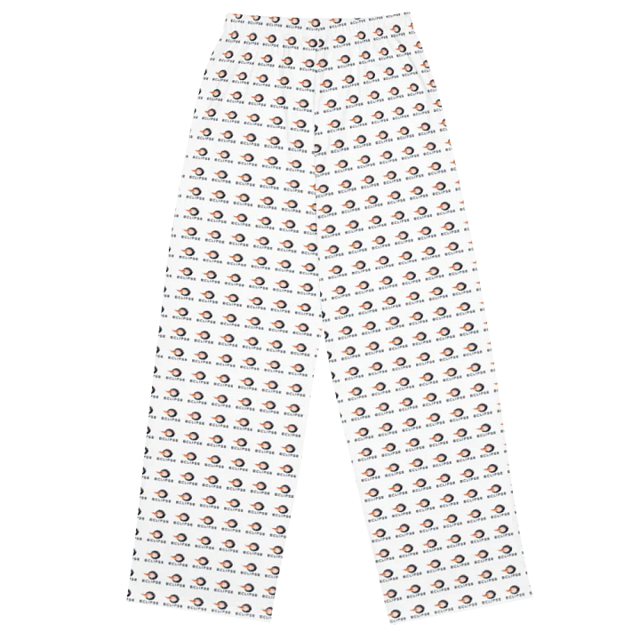 Eclipse All Over White Unisex Wide-Leg Pants product image (2)