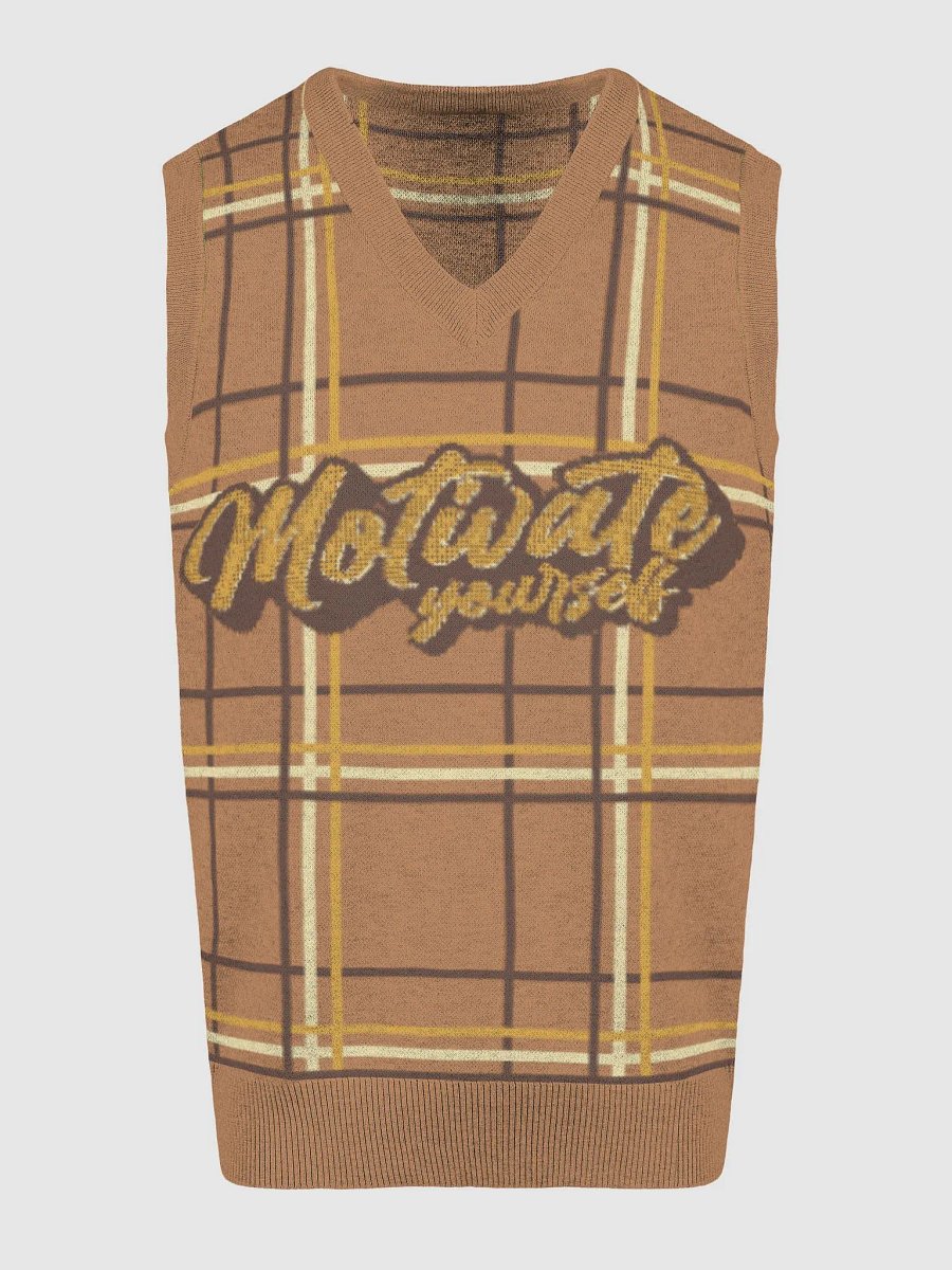Motivation Plaid V-Neck Vest product image (14)