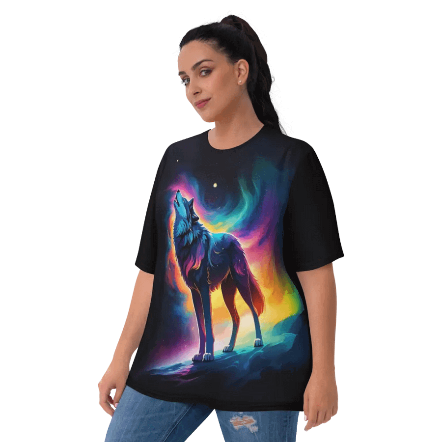 Wolf All Over Print T-shirt product image (3)
