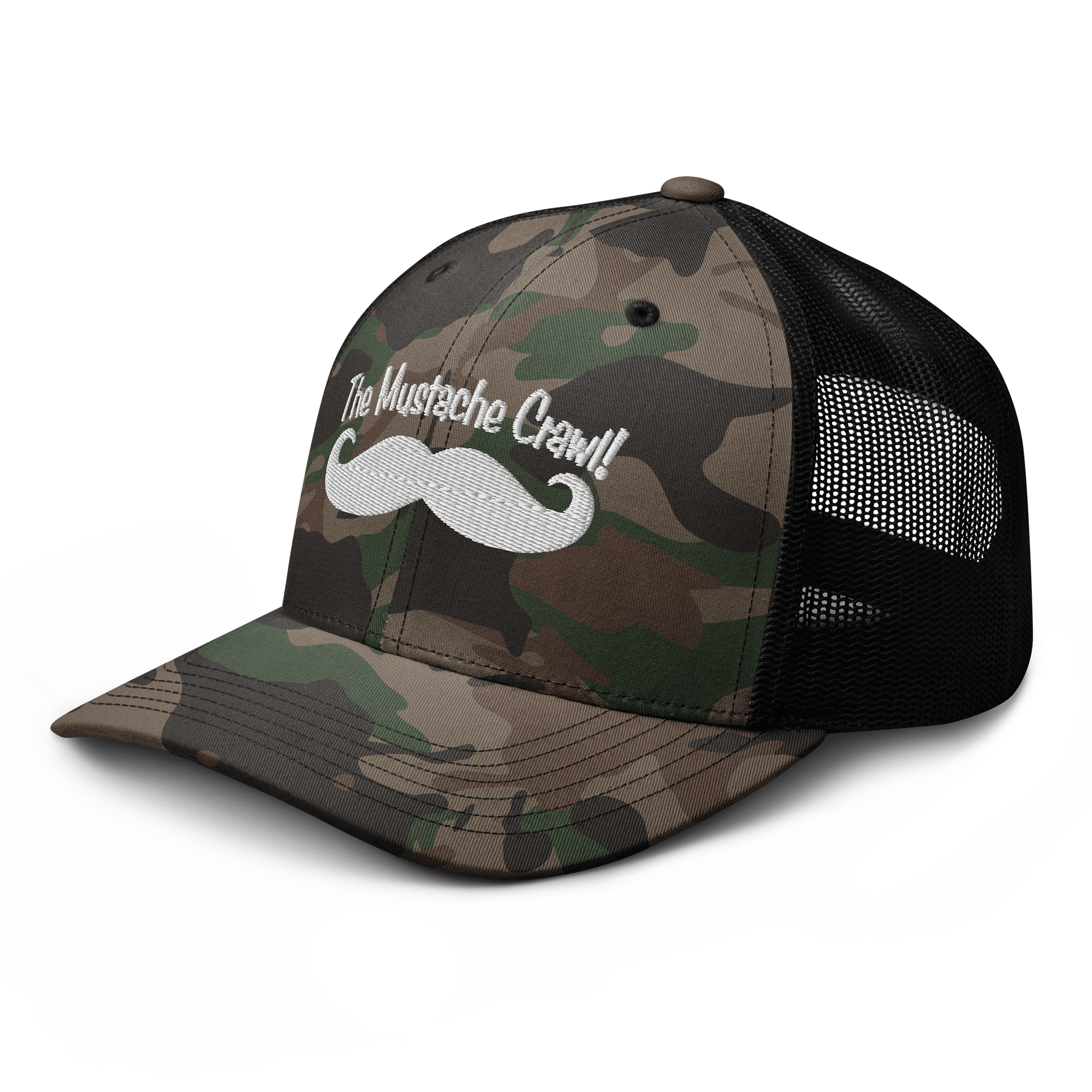 The Mustache Crawl Camo Trucker Hat product image (5)