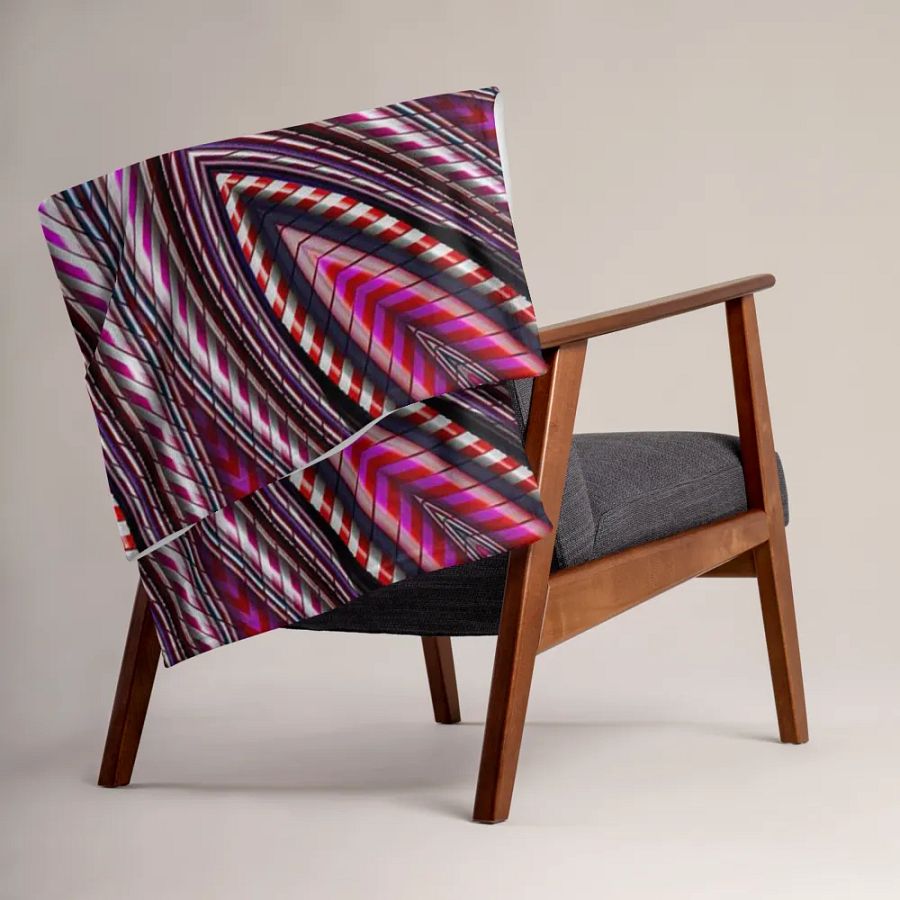 Candy Cane Kaleidoscope Throw Blanket product image (15)