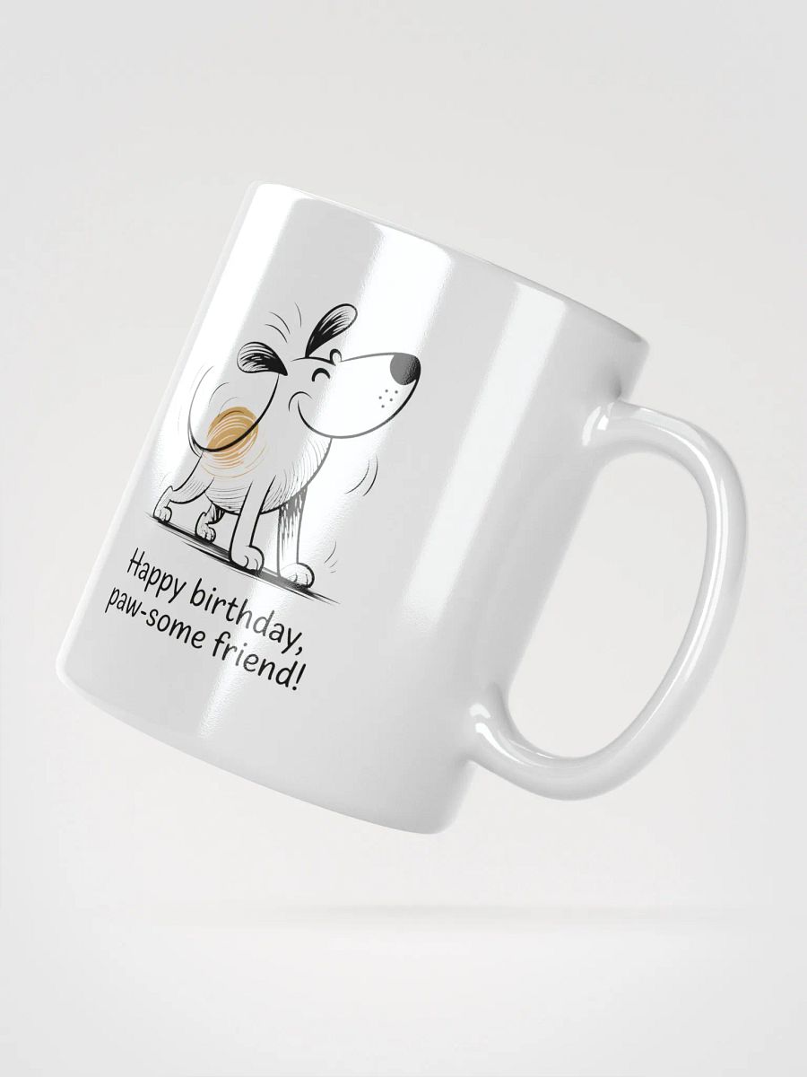 Happy Birthday Paw-some Friend Mug | Dog Lover Gift Mug product image (2)