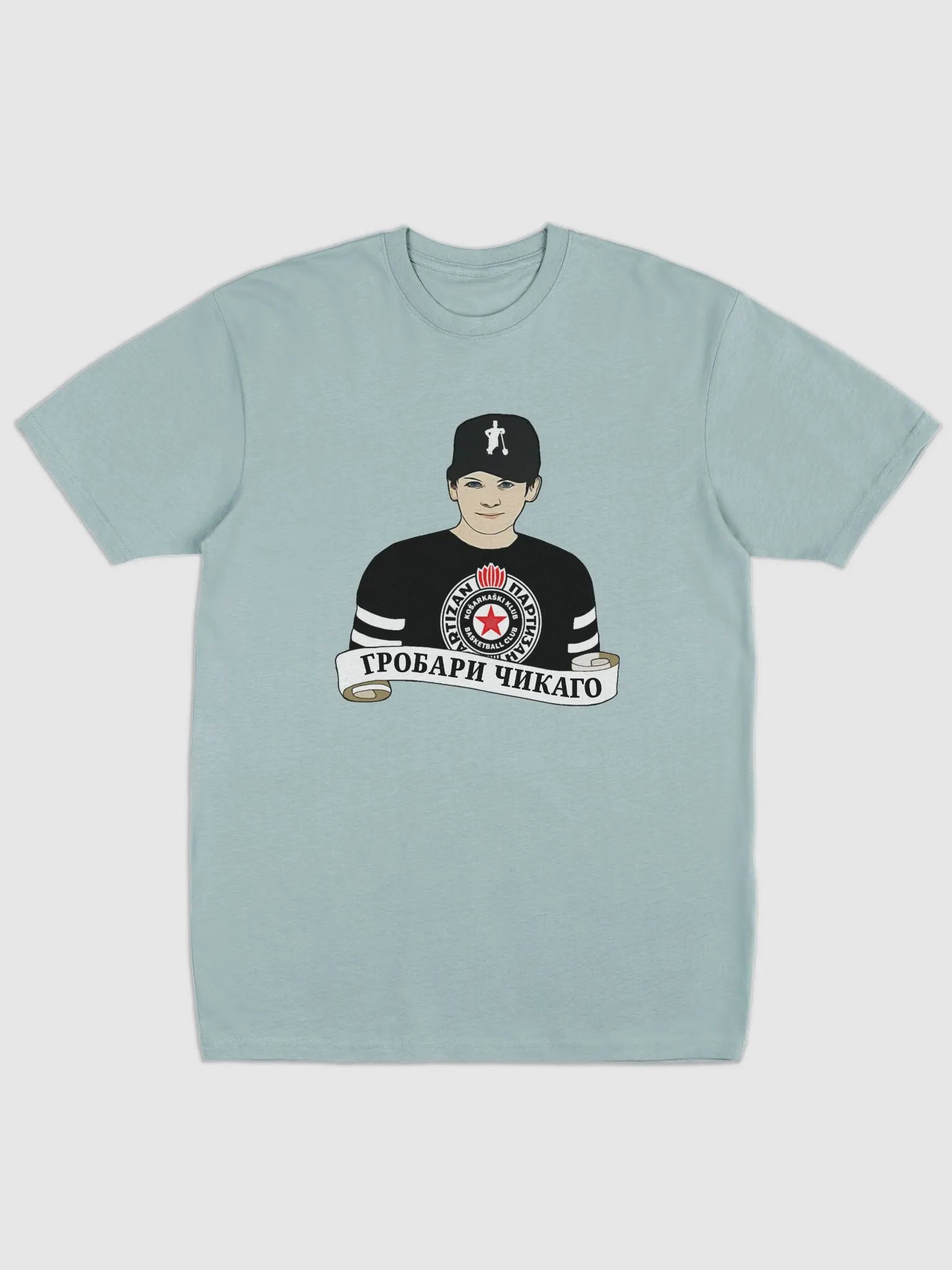 Grobari Čikago KK Partizan Cotton Heritage Men's Premium Heavyweight Tee product image (1)