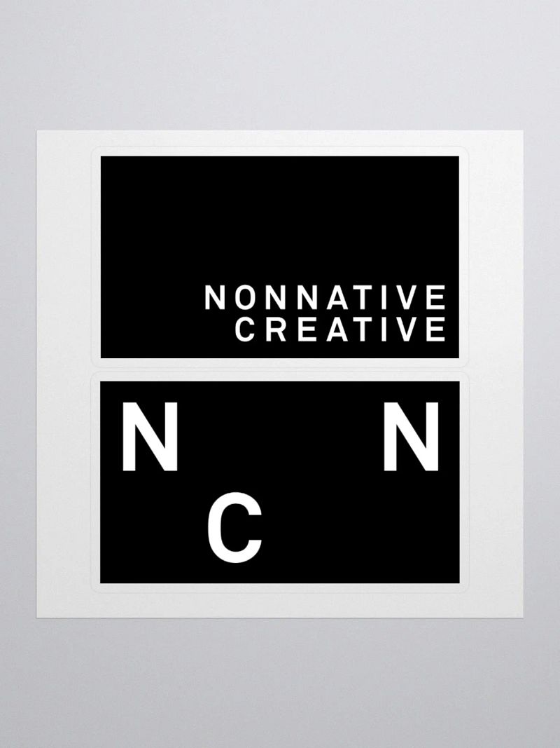 Nonnative Creative Logo Stickers (Black Background)