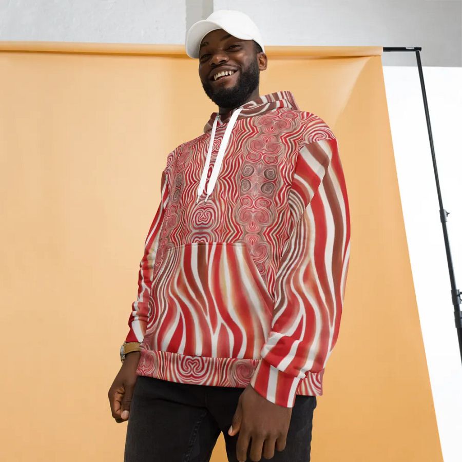 Funky Red Liquid Tie-Dye Explosion Hoodie product image (5)