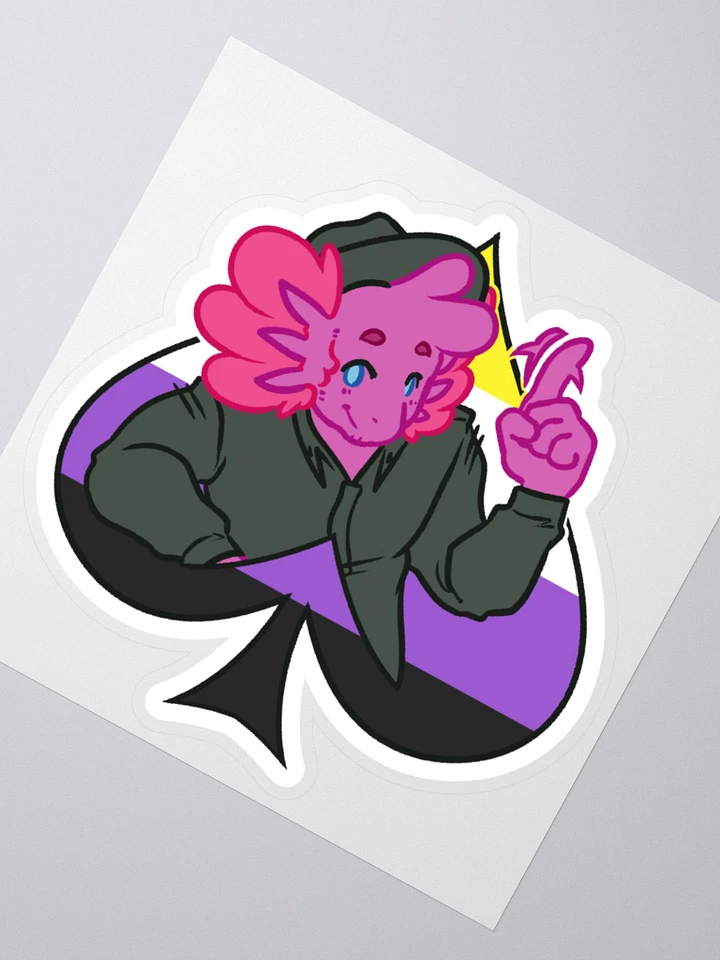 Enby in Spades | Kiss-Cut Sticker product image (2)